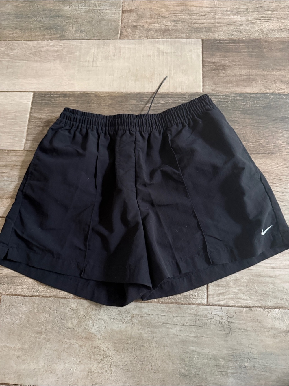 Nike Women's Black Athletic Running Shorts with Swoosh